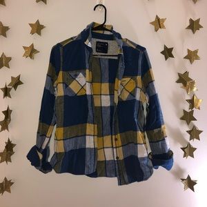 Blue + Yellow flannel